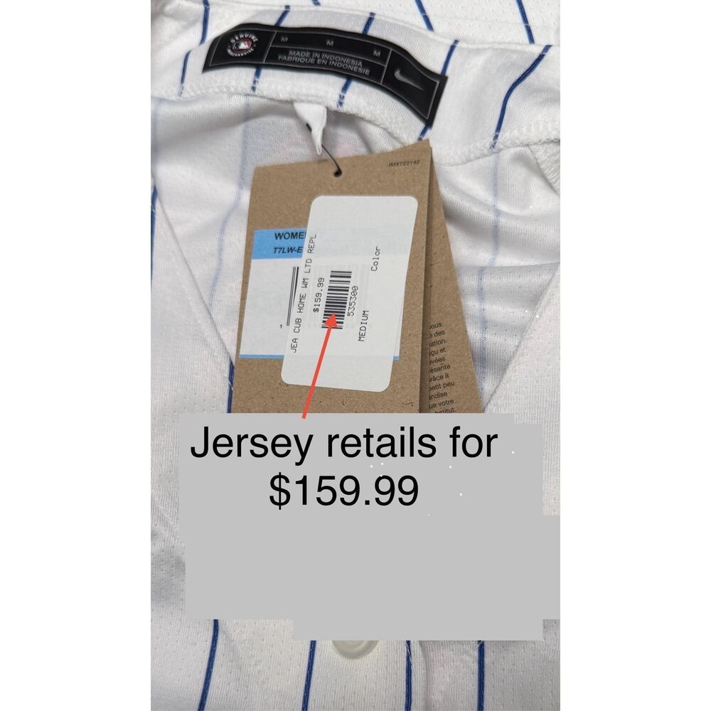 NEW Chicago Cubs Women's Jersey, Medium, NWT, Nike - Picture 3 of 16